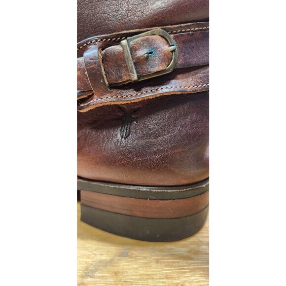 Frye Harness Boots Mens 87250 Distressed Brown Leather Motorcycle 15M main image 6